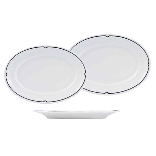 ZF100854 Charlotte Oval Plates White RAK