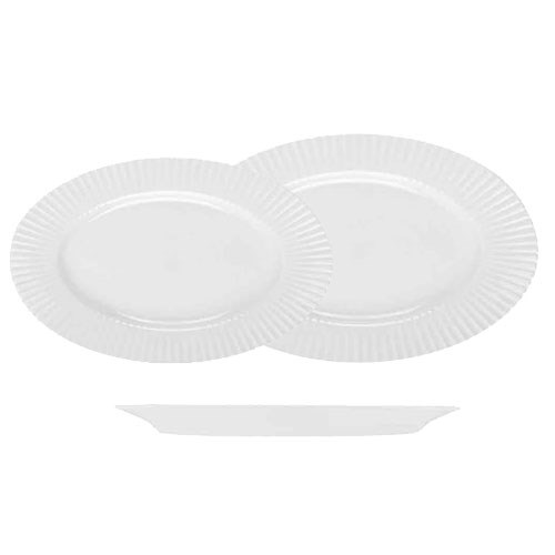 ZF100858 METROPOLIS OVAL PLATES ASSORTED