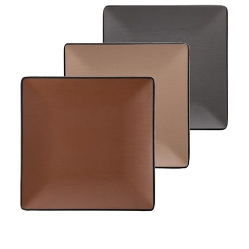 ZF100925 Dual Colour Melamine Square Plates COU COU