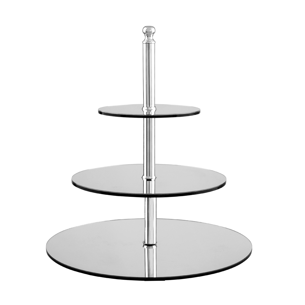 Display Round Stand with 3 Tier Mirror 450mm - 1832376 | Reward Hospitality