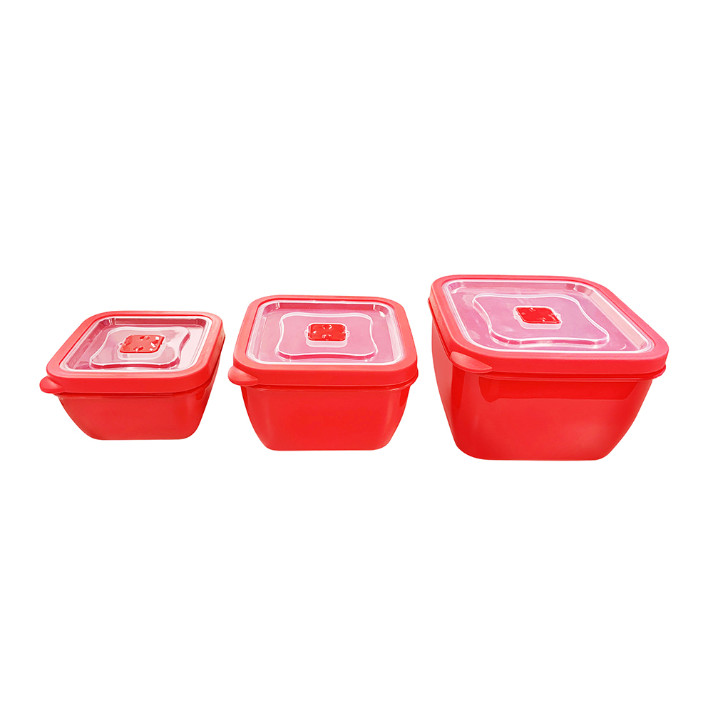 Plastic Microwave Containers Set Red 630ml/ 1.15l/ 1.89l - 2663837 ...