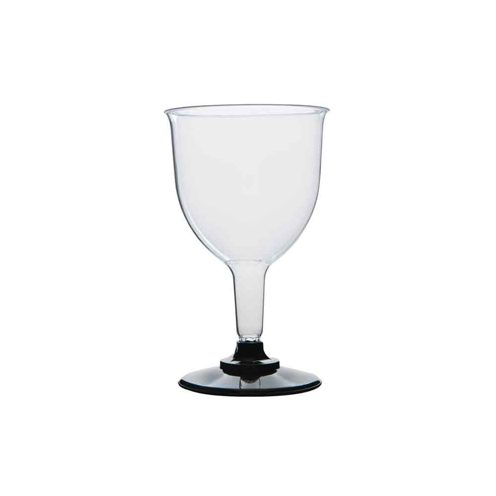 PLASTIC WINE GLASS 125ML 10/PKT (10) BLK BASE - 3430330 | Reward ...