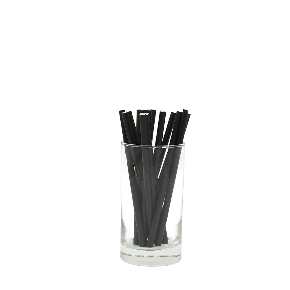 Paper Cocktail Straw Black 135mm | Reward Hospitality