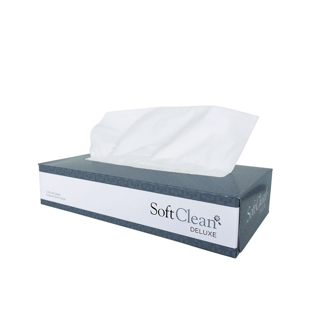 Soft Clean Deluxe Facial Tissue 2 Ply White - 3601104 | Reward Hospitality