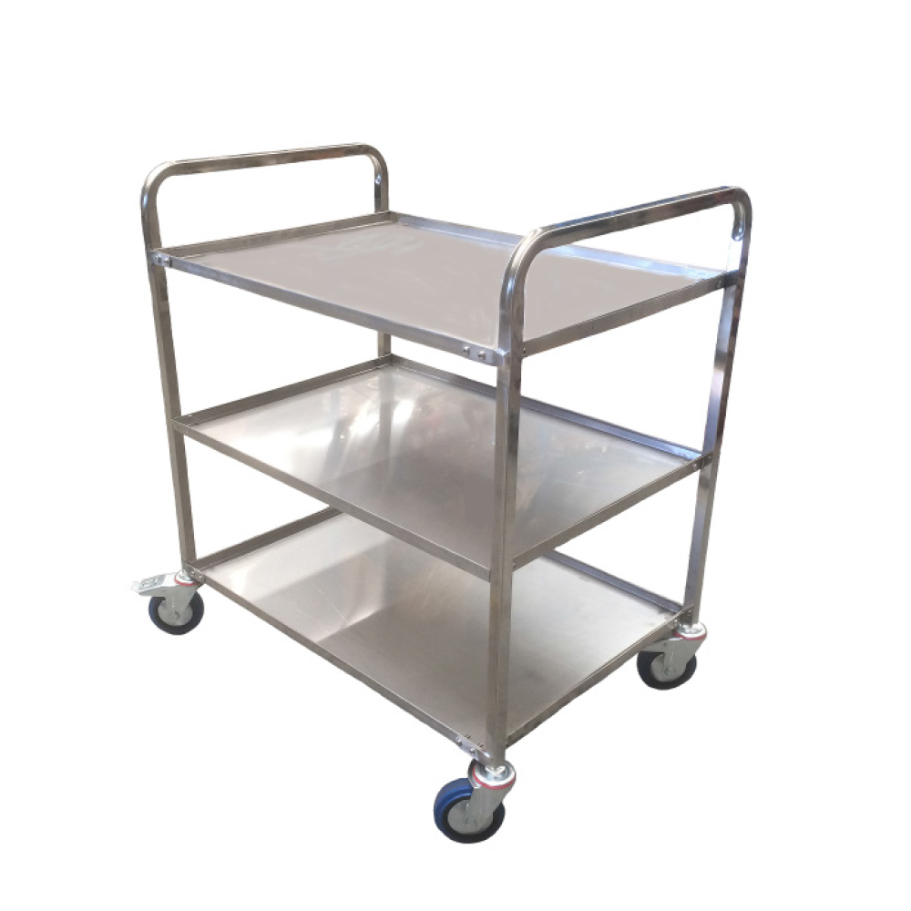 TROLLEY 3 TIER LGE H/DUTY S/S WELDED 950X640X1060MM - 4406233 | Reward ...