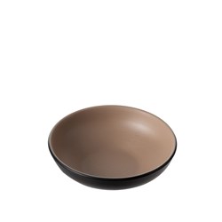 1181057 Dual Colour Melamine Bowl Black/Beige 123mm CouCou