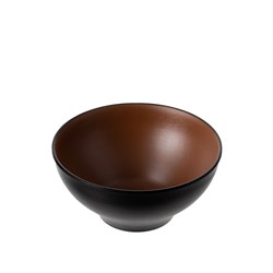 1181065 Dual Colour Melamine Bowl Black/Brown 150mm CouCou