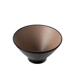 1181073 Dual Colour Melamine V-Shaped Bowl Black/Beige 150mm CouCou