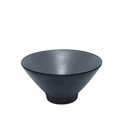 1181076 Dual Colour Melamine V-Shaped Bowl Black/Grey 150mm CouCou