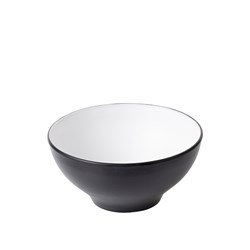 1181077 Dual Colour Melamine Bowl Black/White 150mm CouCou