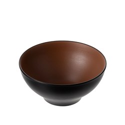 1181080 Dual Colour Melamine Bowl Black/Brown 165mm CouCou