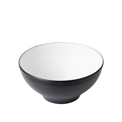 1181088 Dual Colour Melamine Bowl Black/White 165mm CouCou