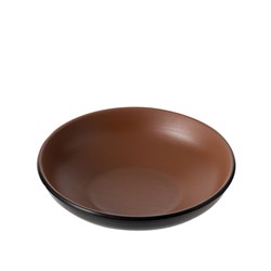 1181091 Dual Colour Melamine Bowl Black/Brown 175mm CouCou