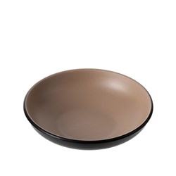 1181095 Dual Colour Melamine Bowl Black/Beige 175mm CouCou