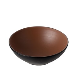 1181101 Dual Colour Melamine Bowl Black/Brown 187mm CouCou