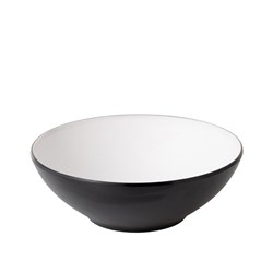 1181105 Dual Colour Melamine Bowl Black/White 187mm CouCou