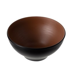 1181107 Dual Colour Melamine Bowl Black/Brown 190mm CouCou