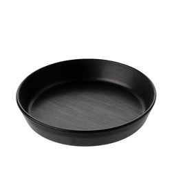 1181110 Dual Colour Melamine Flat Bowl Black 190mm CouCou