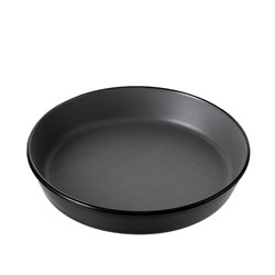 1181114 Dual Colour Melamine Flat Bowl Black/Grey 190mm CouCou