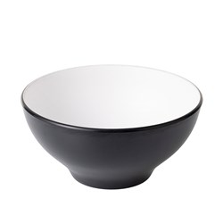 1181115 Dual Colour Melamine Bowl Black/White 190mm CouCou