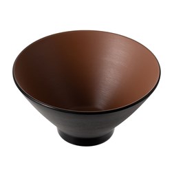 1181117 Dual Colour Melamine V-Shaped Bowl Black/Brown 205mm