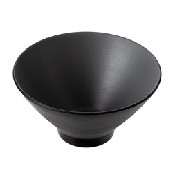 1181120 Dual Colour Melamine V-Shaped Bowl Black/Grey 205mm