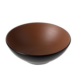 1181123 Dual Colour Melamine Bowl Black/Brown 210mm CouCou