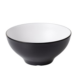 1181130 Dual Colour Melamine Bowl Black/White 210mm CouCou