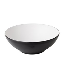 1181131 Dual Colour Melamine Bowl White/Black 210mm CouCou