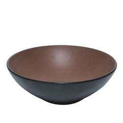 1181133 Dual Colour Melamine Bowl Black/Brown 240mm CouCou