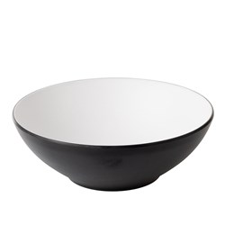 1181137 Dual Colour Melamine Bowl Black/White 240mm CouCou