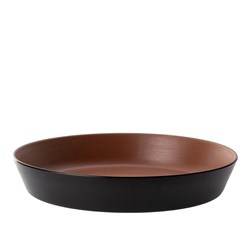 1181139 Dual Colour Melamine Flat Bowl Black/Brown 290mm CouCou