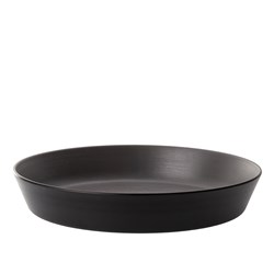 1181142 Dual Colour Melamine Flat Bowl Black/Grey 290mm CouCou