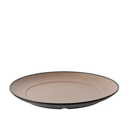 1181180 Dual Colour Melamine Plate Black/Beige 260mm CouCou