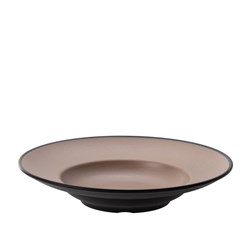 1181181 Dual Colour Melamine Deep Plate Black/Beige 265mm CouCou