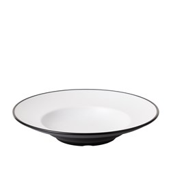 1181185 Dual Colour Melamine Deep Plate Black/White 265mm CouCou