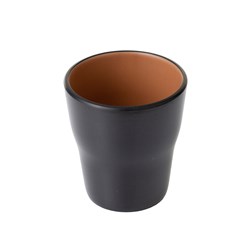 1181231 Dual Colour Melamine Tumbler Black/Brown 260ml CouCou