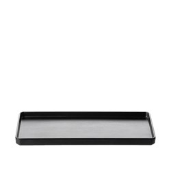 1181245 Dual Colour Melamine Rectangular Plate Black 290x130mm