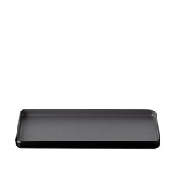 1181247 Dual Colour Melamine Rectangular Plate Black/Grey 290x130mm