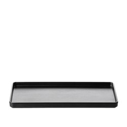 1181250 Dual Colour Melamine Rectangular Plate Black 325x150mm