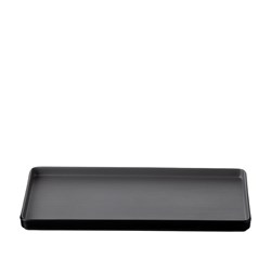 1181252 Dual Colour Melamine Rectangular Plate Black/Grey 325x150mm