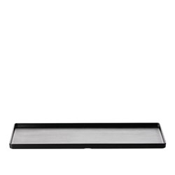 1181255 Dual Colour Melamine Rectangular Plate Black 500x180mm