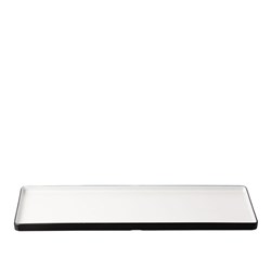 1181258 Dual Colour Melamine Rectangular Plate Black/White 500x180mm