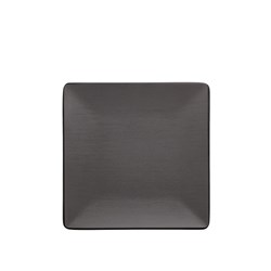 1181267 Dual Colour Melamine Square Plate Black/Grey 175x175mm CouCou