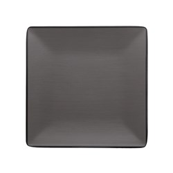 1181270 Dual Colour Melamine Square Plate Black/Grey 220x220mm CouCou