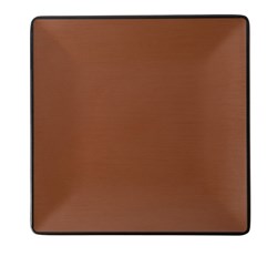 1181271 Dual Colour Melamine Square Plate Black/Brown 240x240mm CouCou