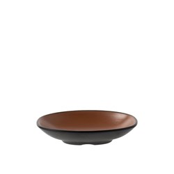 1181274 Dual Colour Melamine Oblong Plate Black/Brown 130x85mm