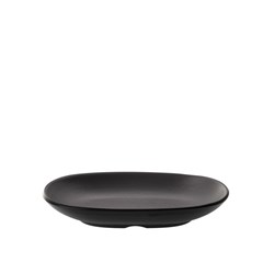 1181279 Dual Colour Melamine Oblong Plate Black/Grey 180x100mm