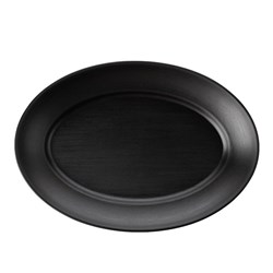 1181284 Dual Colour Melamine Oval Plate Black 310x220mm CouCou