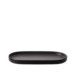 1181290 Dual Colour Melamine Oblong Plate Black/Grey 235x110mm